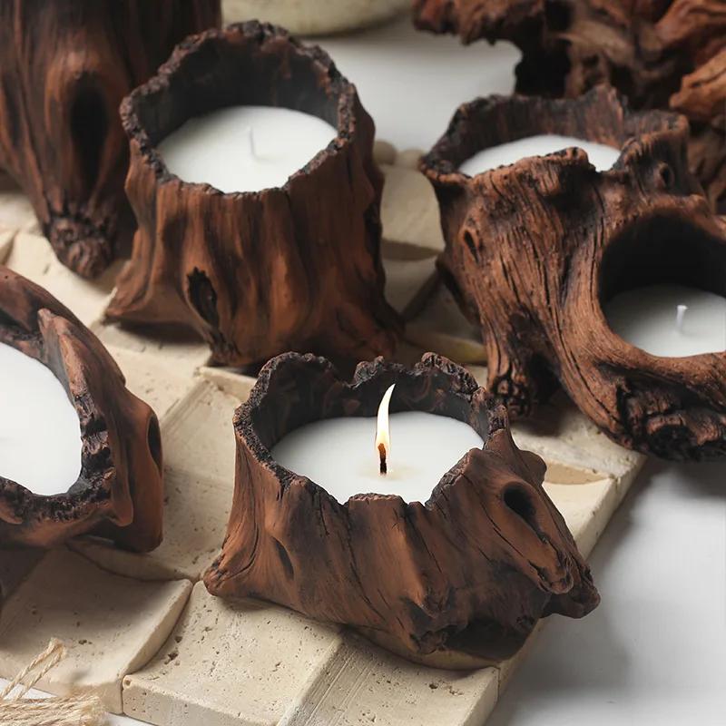 Retro Ceramic Household Aromatherapy Candle Cup Candle Empty Cup Candle Stand Special Shape Soy Wax Container