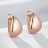 Fashion Big Oval Brown Natural Zircon Dangle Earrings For Women Simple  Rose Gold Color Bride Wedding Fine Jewelry