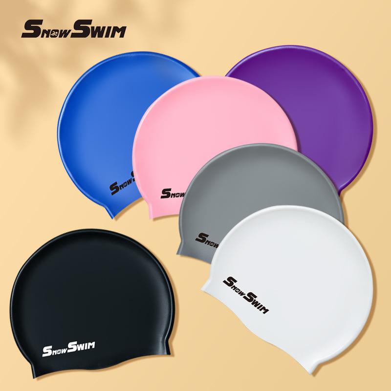 Adult Silicone Swim Caps Men And Women Solid Color High Quality Swimming Cap For Women Swimming Pool Accessories