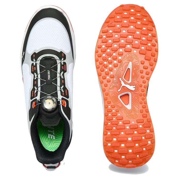 Puma Ignite Elevate 2 Disc Comfortable Versatile Lightweight Support Golf Shoes Men sneaker Black White 312546-01