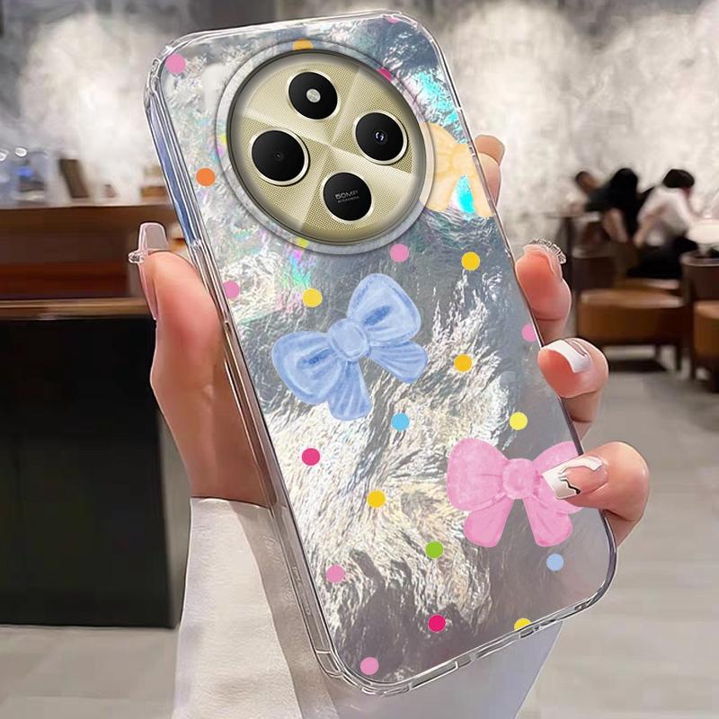 Cute Colorful Bow Heart Girls Women Phone Case For Xiaomi Poco X3pro X5 M6 X6 X3 NFC M5s M6 X7 Pro C75 C61 Bumper Fundas Cover