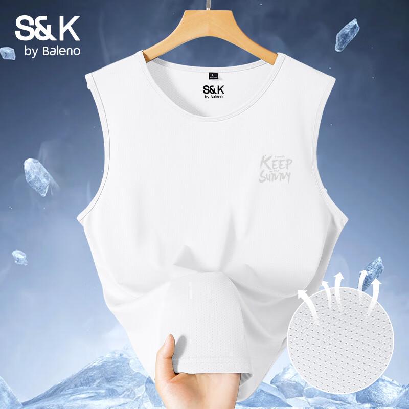 

Мужская майка Baleno S&K из ледяного шелка, быстросохнущая, с сетчатыми вставками M
