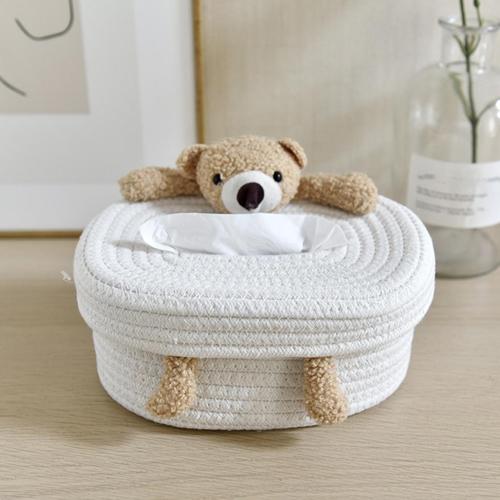 Multi Functional Tissue Dispenser Home Essential Tissue Box with Unique Bear or Rabbit Shape for Modern Decors