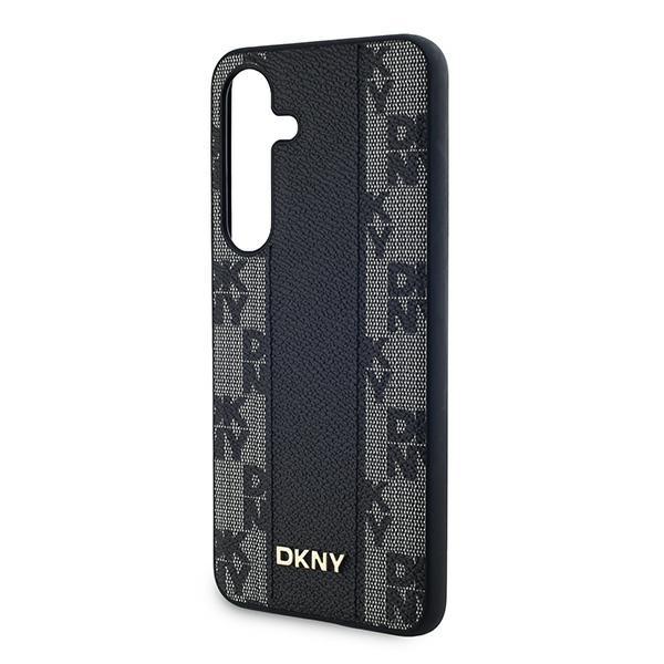 Dkny Dkhms24Mpcpvslk S24+ S926Czarny/Black Hardcase Leather Checkered Mono Pattern Magsafe