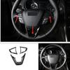Carbon Fiber Steering Wheel Trim 3pcs For FORD EDGE 2015-