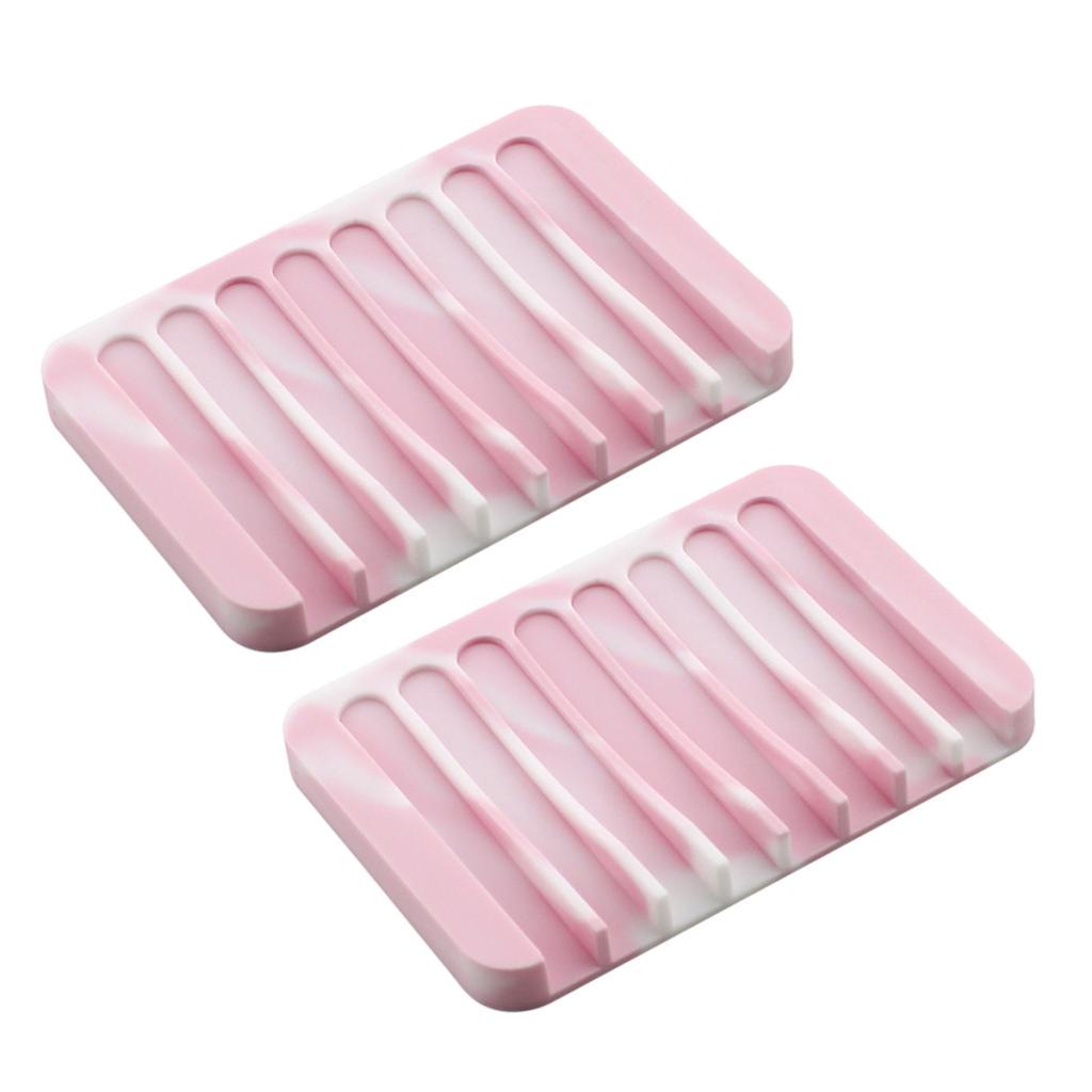 Multifunctional Silicone Soap Dish Water Draining Tray for Home Bathroom Sink and Kitchen Counter
