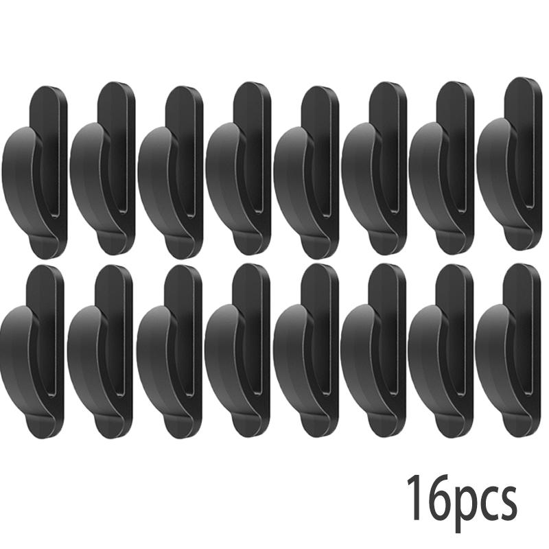 16pcs Car Glue Hooks Clips Mini Small Holder Self-Adhesive Durable Bags Vehicle Hidden Headrest Hanger Clips Car Accessories