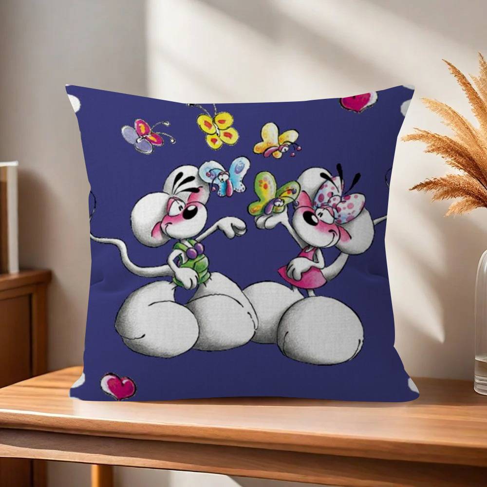 Cartoon DDiddl love cute kawaii Pillowcase toon Gift Cushion Cover Bedroom Home Sofa Chair Seat Decor pillow case