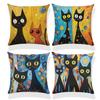 Animal Print Cushion Cover Soft Plush Cartoon Decor For Living Room Sofa