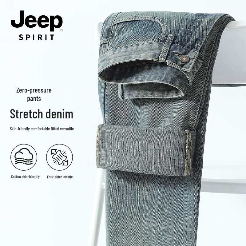 

JEEP SPIRIT Men s Retro Washed Straight Leg Jeans L