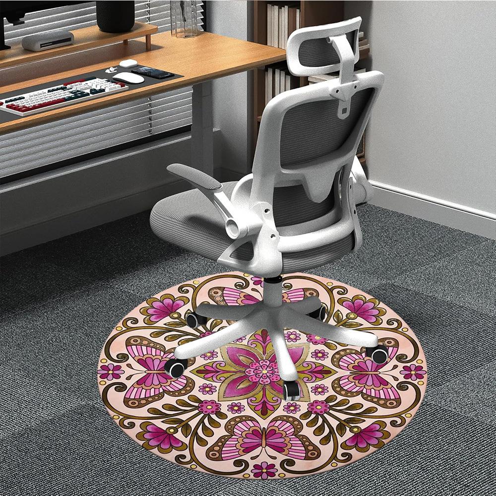 

1pc Butterfly Mandala Decorative Chair Carpet for Office, Soft Flannel Throw Mat, Perfect for Office,Holiday Party Decoration Choice yy251113213 80cm by 80cm