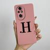 For Honor 200 Case Honor 200 Pro Phone Case Cute Initial Letters Square ShockProof Soft Silicone Back Cover Fundas Honor 200 Pro
