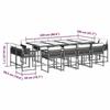 VidaXL Ensemble à manger de jardin avec coussins 13 pcs marron rotin 3211581