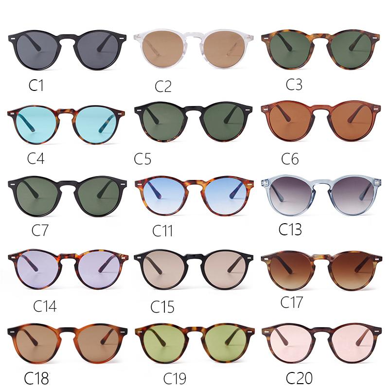 STORY Fashion Gradient Blue Lens Round Sunglasses Women Men Retro Rivet Tortoise Shell Sun Glasses UV Lentes  Mujer S22731