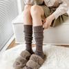 Women Cashmere Long Socks Stockings Autumn Winter Thick Warm Knee High Socks Japanese Solid Color Knitted Socks Stockings
