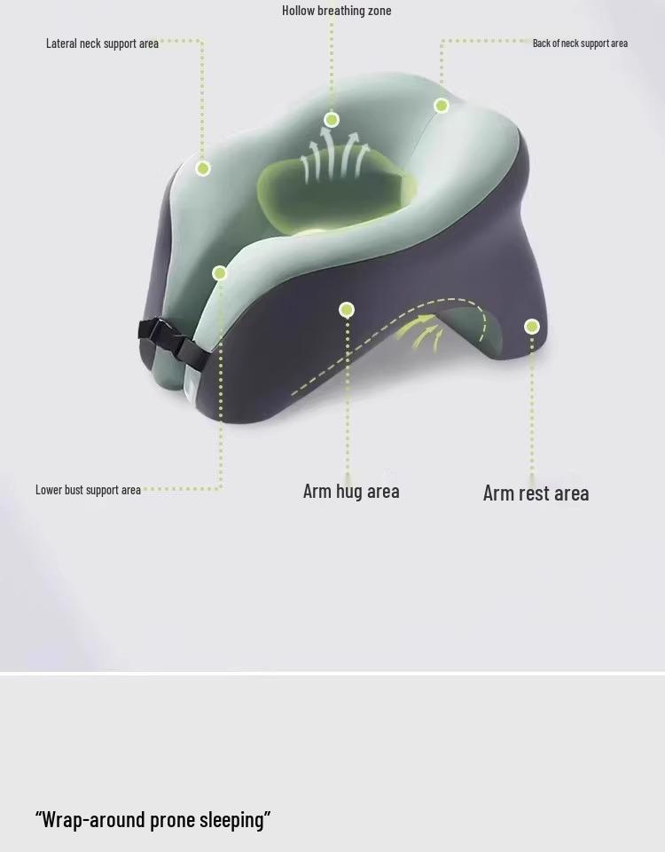 Memory Foam U-Shaped Face Down Nap Pillow for Office or School