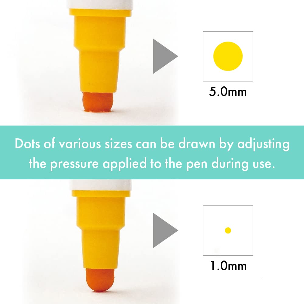 Kuretake Water-based Pen ZIG Clean Color Dot Single Highlight Color Set TCSD-6100/6VC