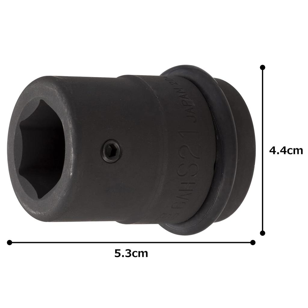 TONE Impact Bit Socket 21mm Width (Interchangeable), 6AH-S21, 19.0mm (3/4") Drive,