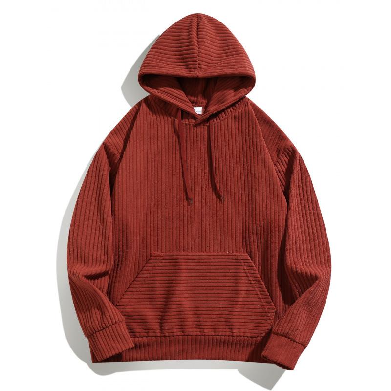 Autumn And Winter Large Size Hooded Men S Casual Personalized Fashion Sweater Coral Fleece Jacket Men S Spot S красный
