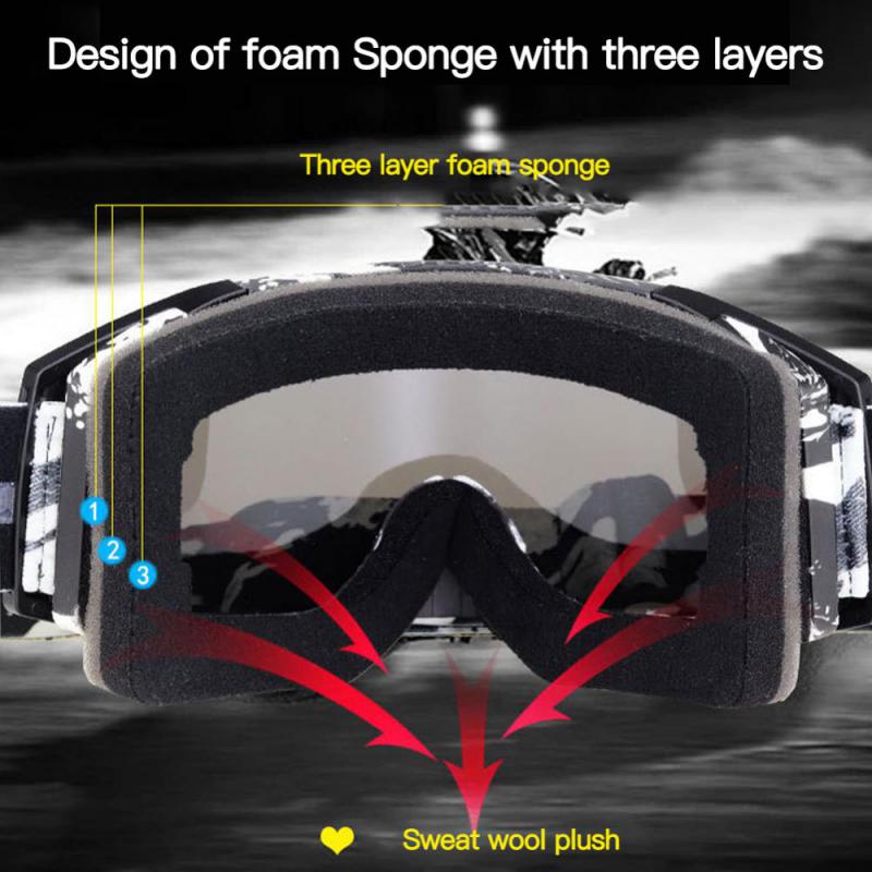 Skiing Goggles Windproof Cycling Motorcycle Goggles Winter Anti-Fog Snowboard Ski Glasses Ski Mask Tactical Goggle Sunglasses