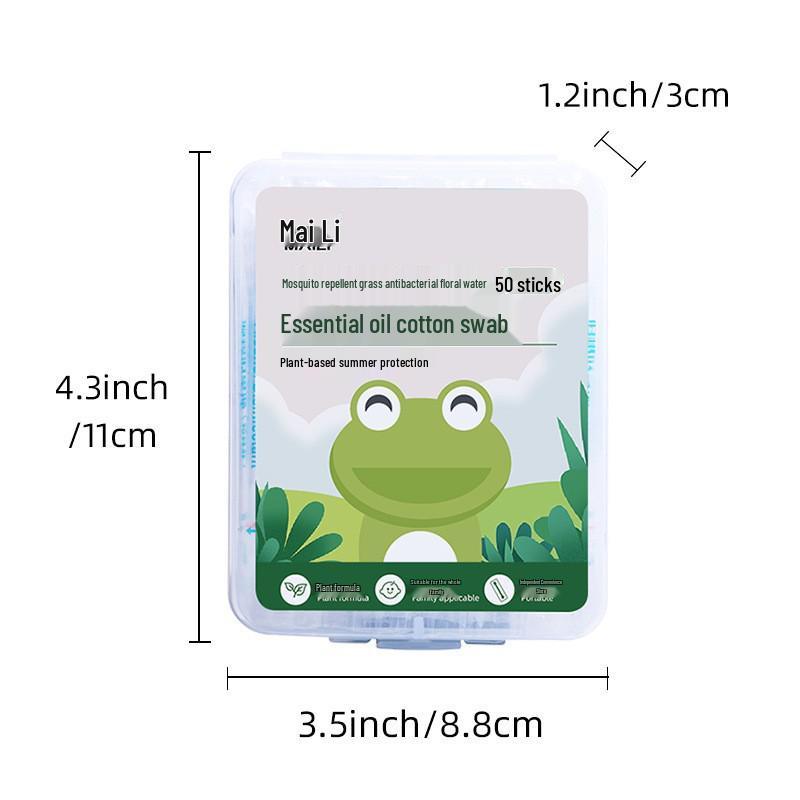 Mai Li Ding Ding Portable Essential Oil Cotton Swabs - Refreshing, Soothing, & Disinfecting. Perfect for Summer Use.