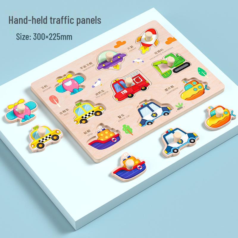 Montessori Shape Matching Puzzle Board for Infants, 1-2.5 Years Old