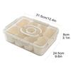 Portable Divided Snack Box Candy Server 8-Grid Portable Snack Box Clear Fresh-Keeping Divided Serving Platters With Lid For Nuts