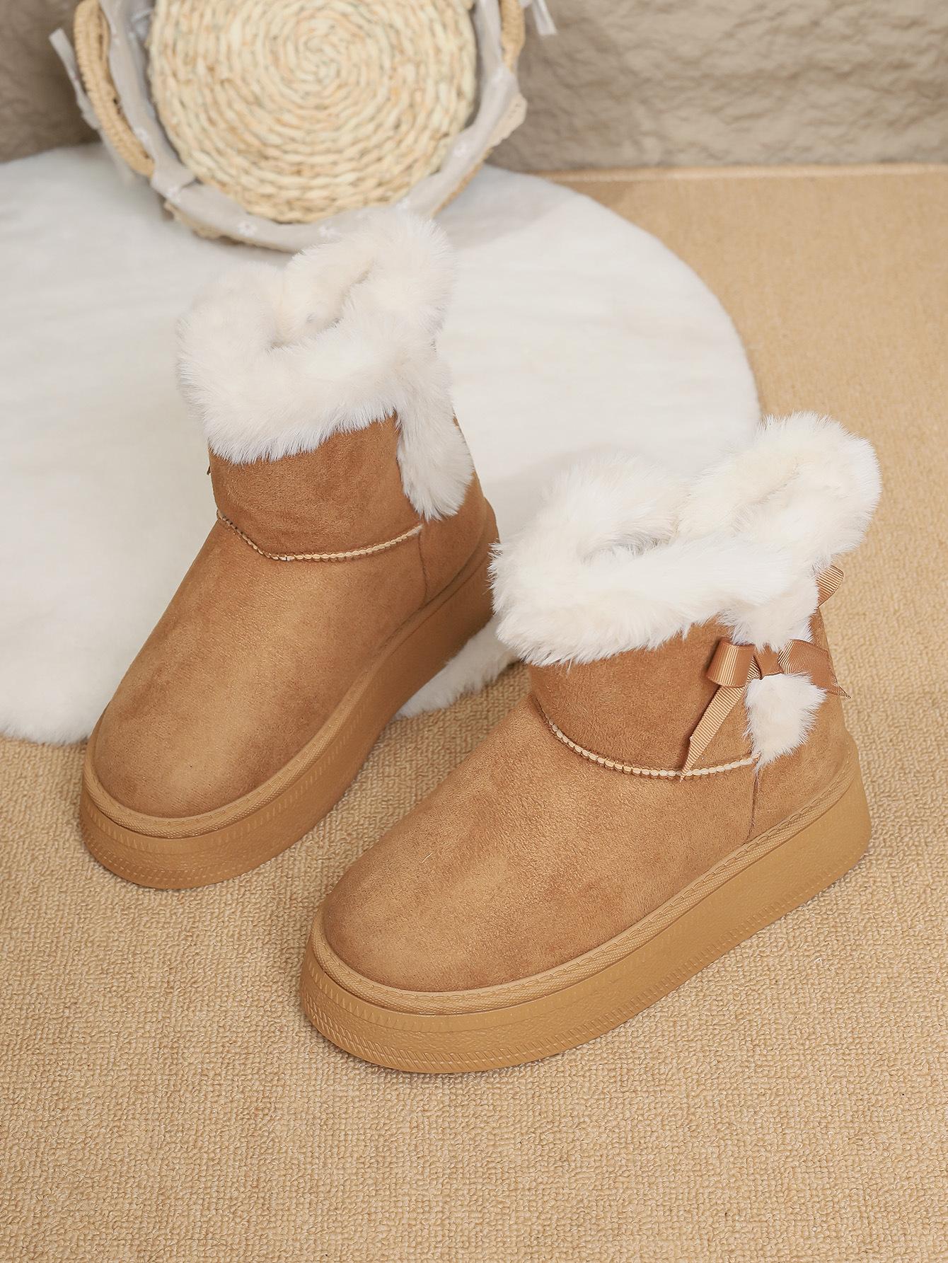 

Foreign trade large size snow boots women s 2025 winter new casual fur warm outer wear thick-soled cotton boots 44 верблюд