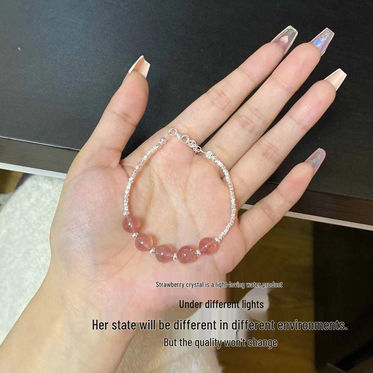Elegant Retro Strawberry Crystal Silver Bracelet - 2024 Women s Luxury Jewelry