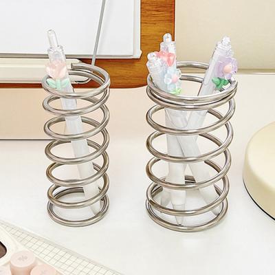 Paslanmaz Çelik Diş Fırçası Tutucu Spiral Tasarım Çok Amaçlı Diş Macunu Makyaj Fırçası Saklama Rafı Banyo Düzenleyici