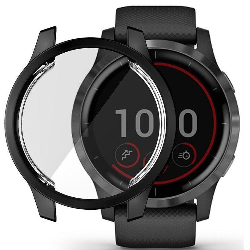 Case with TPU Cover for Garmin Venu 2 45mm/Vivoactive 4 45mm, Black