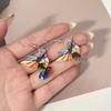 Vintage Retro Style Colorful Acrylic Bird Earrings