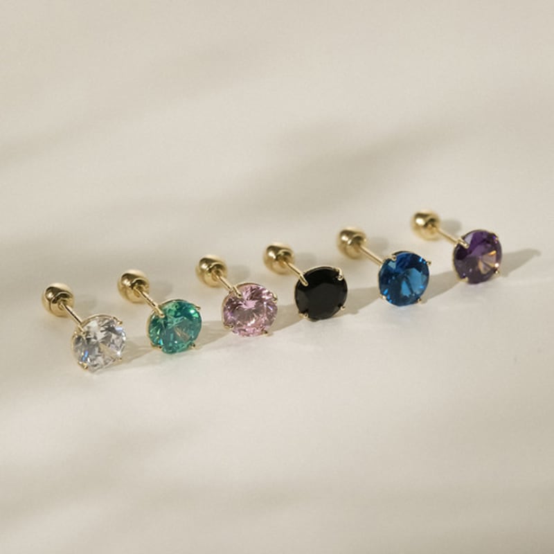 JEWNEL 14K Color Cubic Pence Piercing (6 colors/5 sizes)