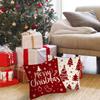 4Pcs Christmas Vintage Pillowcase Square Decorative Cushion Covers with Invisible Zipper Sofa Waist Cushion Cover 45*45cm