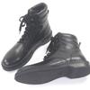 Pristine MONCLER Ankle boots Metal logo lace-up black leather mens 43 Used