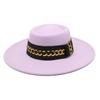 Cashmere Hat Men'S And Women'S Versatile Dome Concave-Convex Top 9.5Cm Big-Brimmed Woolen Felt Hat Top Hat