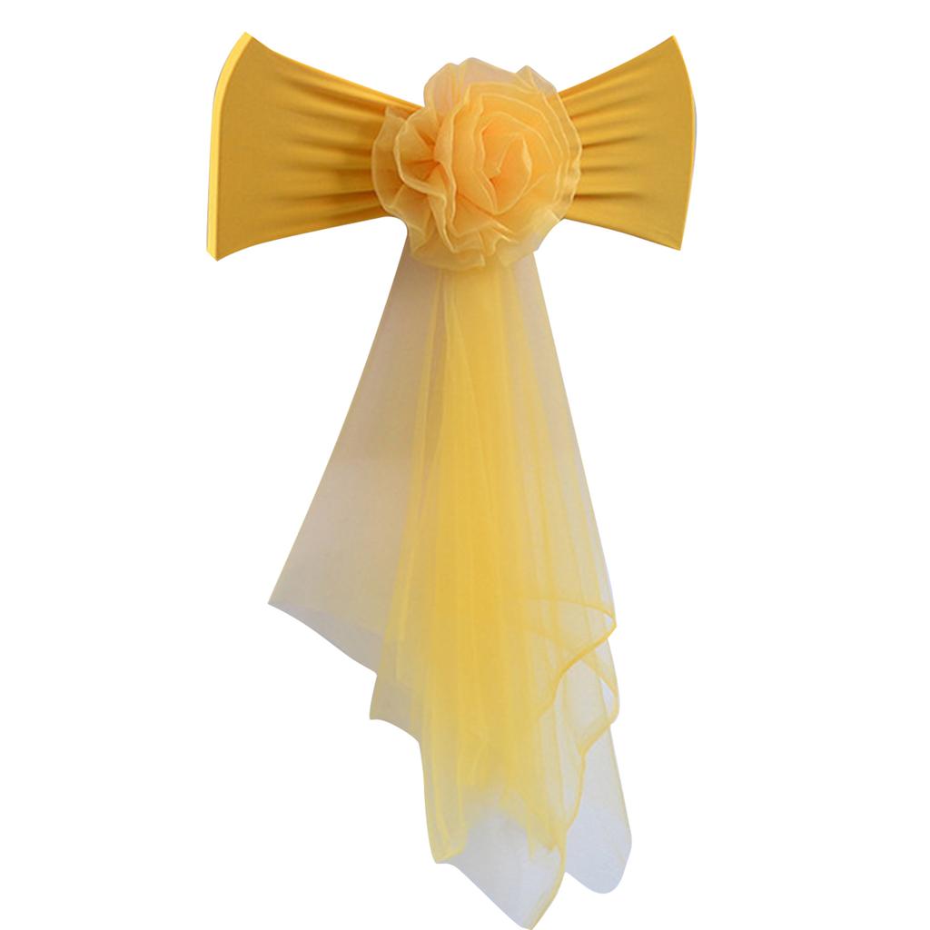 Elastische Stuhlbänder Spandex Stuhlschärpen Schleifen Dehnbare Stuhlschärpen Schleifen für Empfangs- und Zeremoniendekorationen