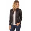 SKINOUTFIT Women's Black Biker Motorcycle Jacket 100% Genuine Lambskin Leather Ladies Coat