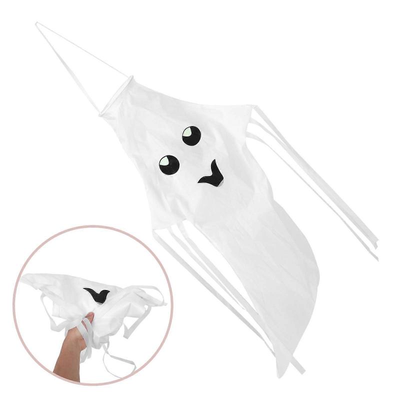 Polyester Halloween Windsock 2Pcs With 3D Ghost Shape For Homeowners And Party Planners In Halloween Decor