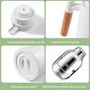 New Durable Temperature Display Vacuum Thermal Flask 1 L Wooden Handle Insulation Kettle Large Capacity with Lid Smart Thermos