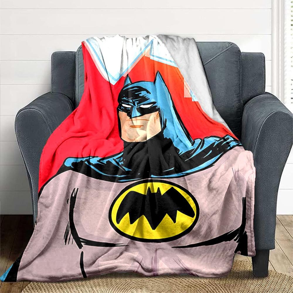 1 Stück Batman, Superhelden-Decke Leichte Flanell-Kuscheldecke für Sofa, Bett, Reise, Wohnzimmer, Büro, Couch, Stuhl und Bett