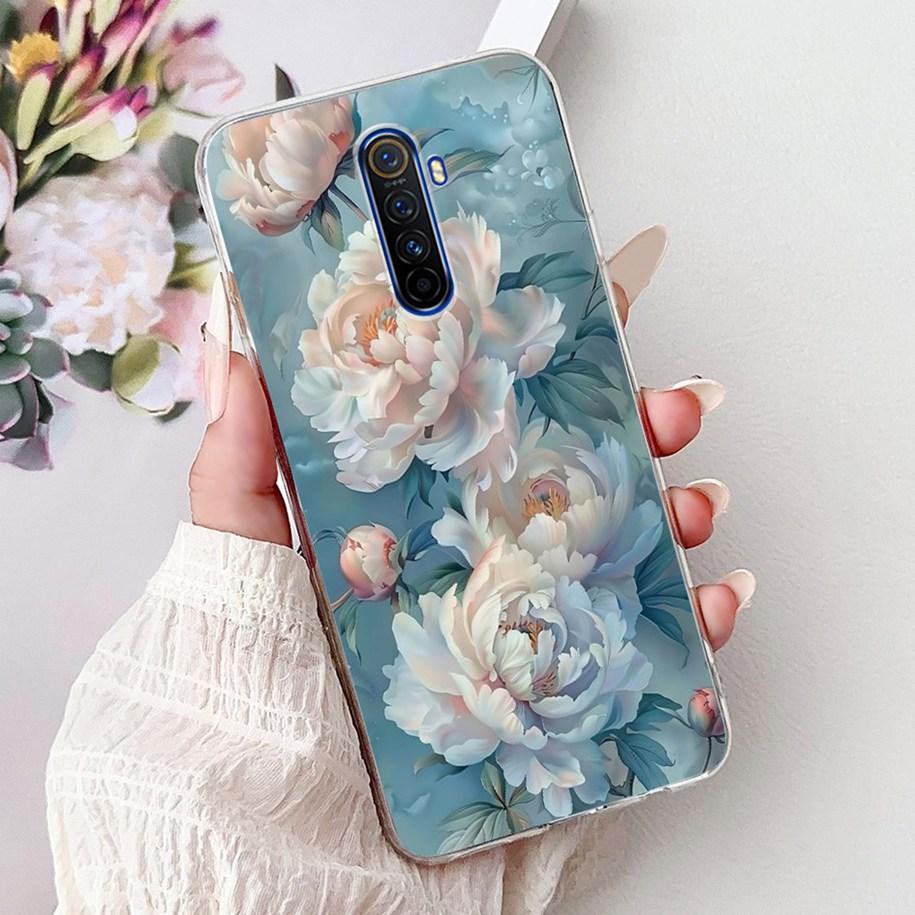 For Realme X2 Pro Case RMX1931 Cover Popular Flower Soft Clear Silicone Back Cover For Realme X2 XT Bumper RMX1921 RMX1992 Funda