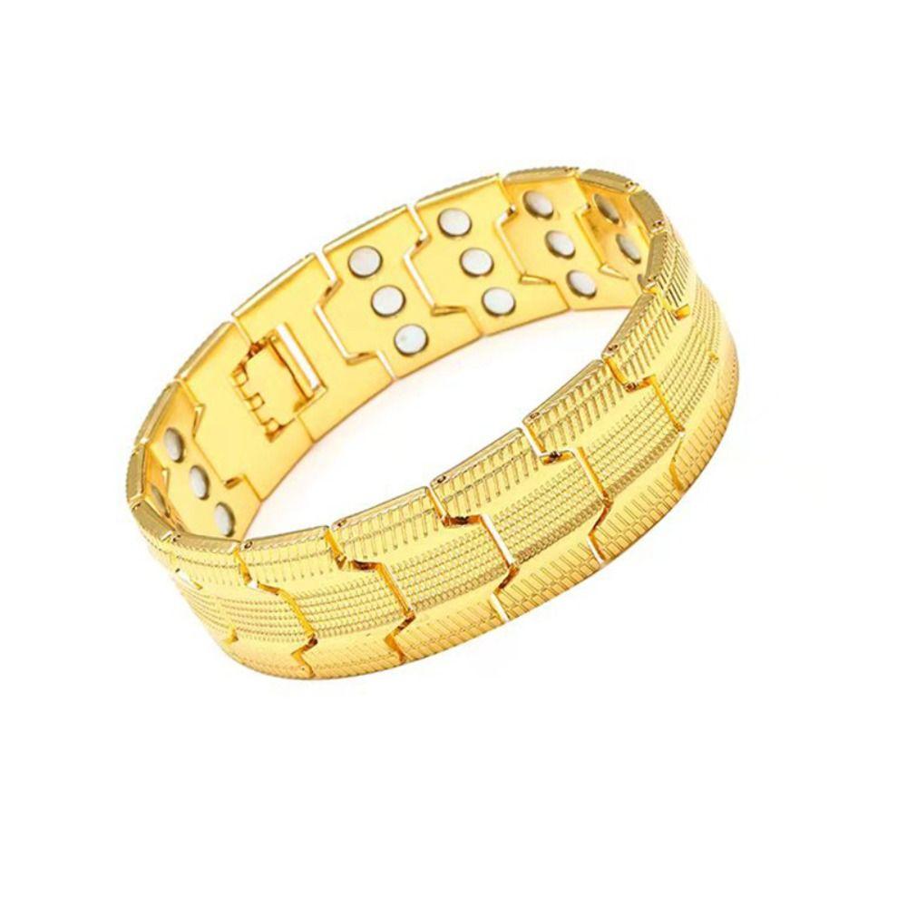 High Quality Adjustable Copper Bracelet Fold-Over Clasp Jewelry Gift Magnetic Bracelet 3X Strength Copper Wristband For Men