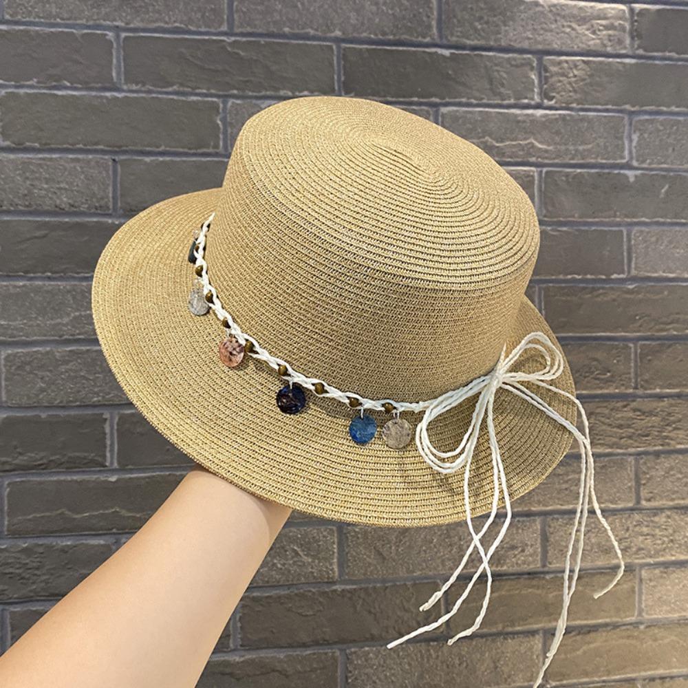 Wide Brim Women Sun Hat Sun Protection Summer Beach Hat Fashion Panama Straw Hat  Sun Protection