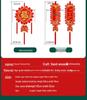 Large Chinese Knot Fan-Shaped Fu Pendant: Auspicious Living Room Wall Decor