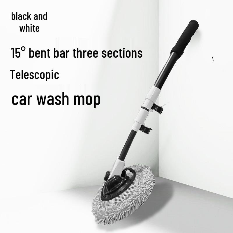 Telescopic Car Wash Brush with Soft Bristles and Milk Silk Head for Dusting and Cleaning