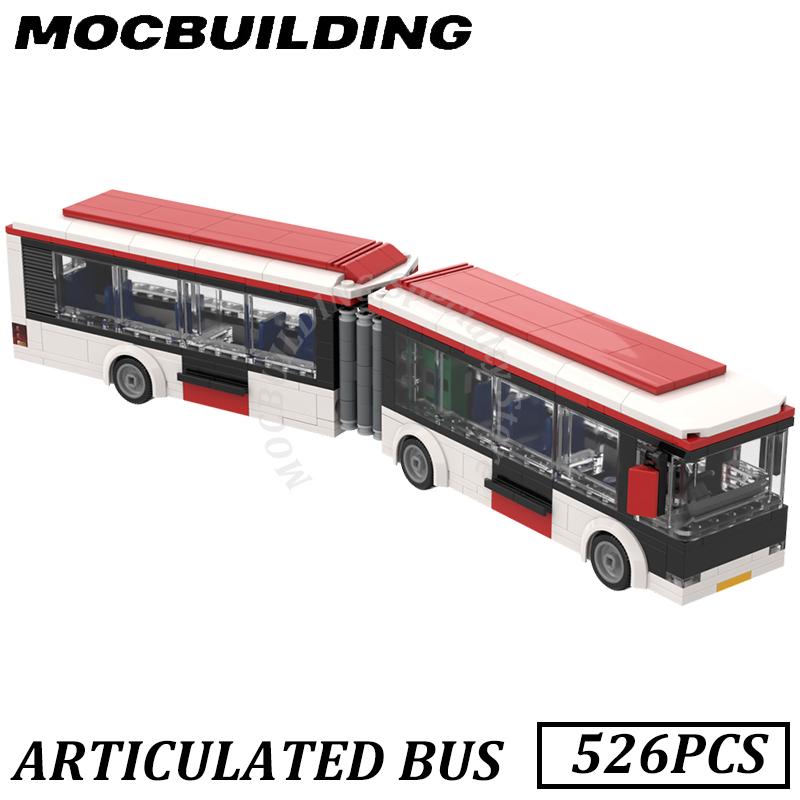 

Articulated Bus Car Model City Vehicle Buildings MOC Building Blocks Bricks Display Construction Toys Birthday Gifts Present