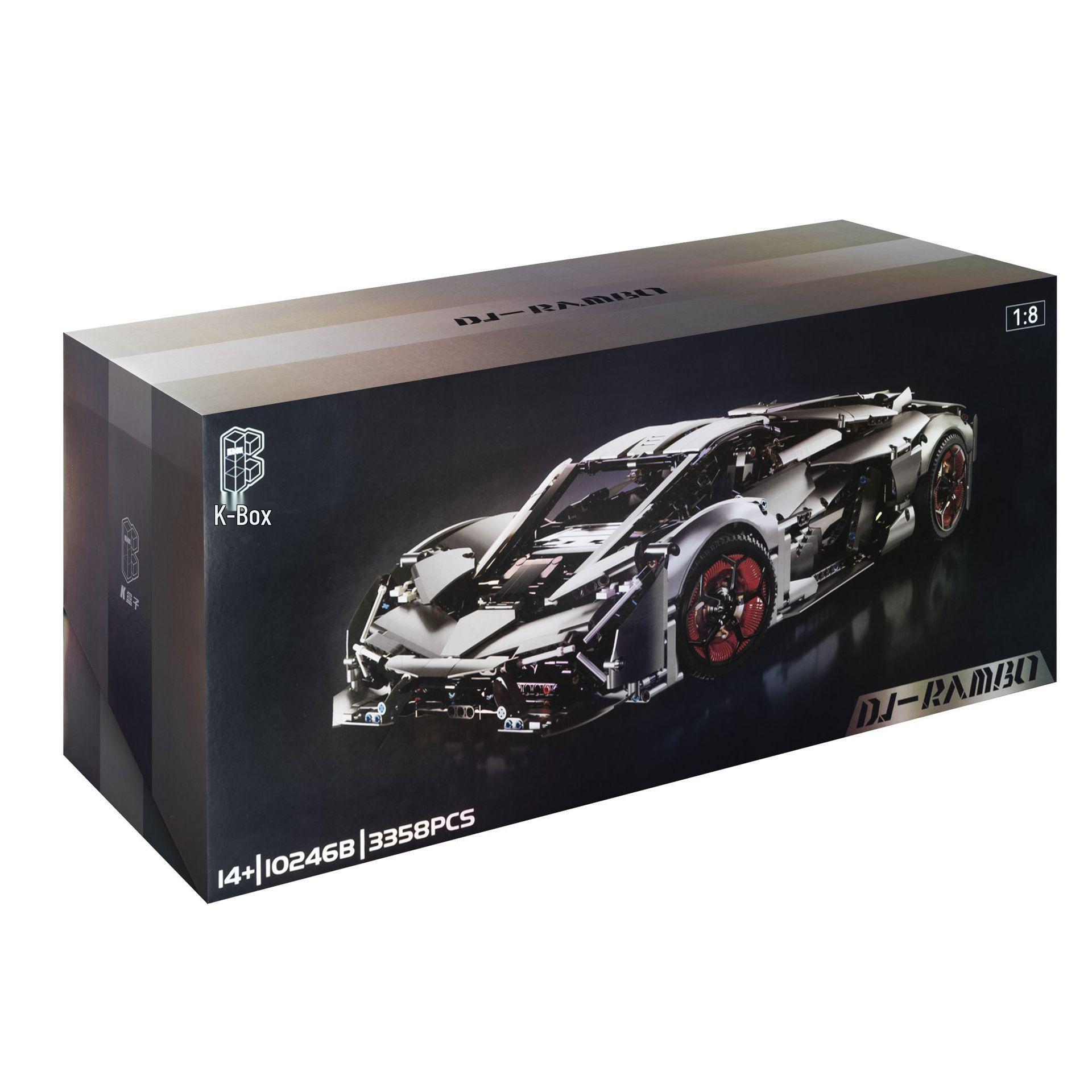 

Совместимый с Lamborghini электролитически посеребренный серый спортивный автомобиль, игрушка-конструктор (1:Масштаб 8, 3000 деталей)