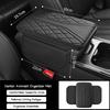 Multi-Functional Leather Car Armrest Storage Bag  Auto Center Console Riser Protective Pad Car Organizer Accessory