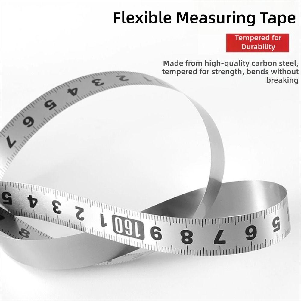 12MM Width Metal Tape Measure Self-Adhesive Workbench Ruler Durable Measuring Tape